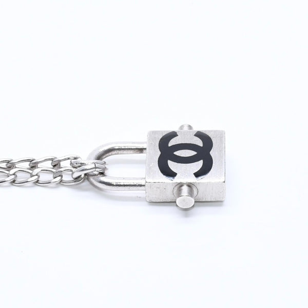 CHANEL シャネル ココマーク カデナ ネックレス 全長約75cm 重量約41.10g 04P刻印 シルバー ブラック メタル 美品 中古 4a007086