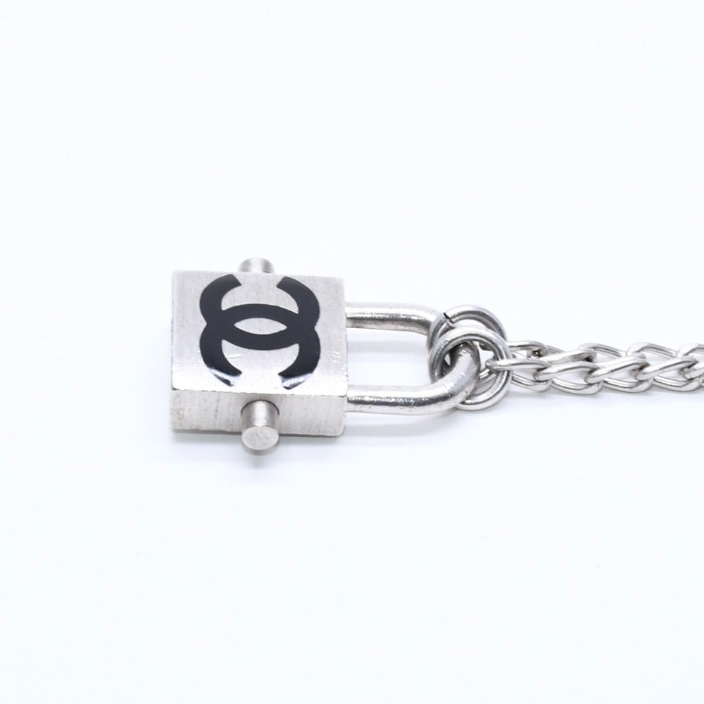 CHANEL Cocomark Cadena Necklace Total length approx. 75cm Weight approx. 41.10g 04P stamp Silver Black Metal Good Condition Used 4a007086