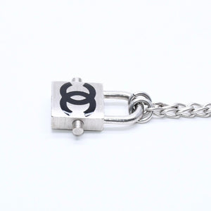 CHANEL シャネル ココマーク カデナ ネックレス 全長約75cm 重量約41.10g 04P刻印 シルバー ブラック メタル 美品 中古 4a007086