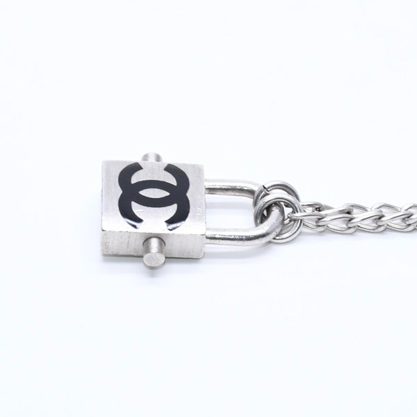 CHANEL シャネル ココマーク カデナ ネックレス 全長約75cm 重量約41.10g 04P刻印 シルバー ブラック メタル 美品 中古 4a007086
