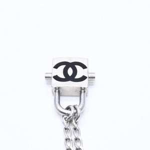 CHANEL シャネル ココマーク カデナ ネックレス 全長約75cm 重量約41.10g 04P刻印 シルバー ブラック メタル 美品 中古 4a007086