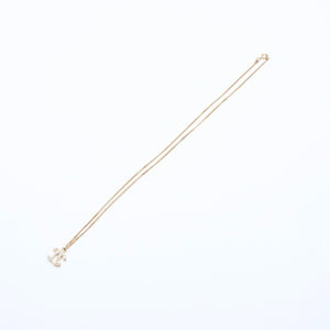 極美品 CHANEL シャネル ココマーク ネックレス 重量約3.16g 01A刻印 GP メタル ラインストーン 全長約44.5cm 中古 4a007100
