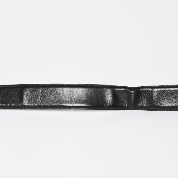 CHROME HEARTS BLT CLASSIC 3PC Classic 3PC Leather Belt Size 32 Black Silver 925 Good Condition Used 4a008575