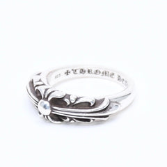 New and unused CHROME HEARTS BABY CLSC FLRL CRS RING Baby Classic Floral Cross Ring Weight 4.68g Size 5.5 Used 4a008572
