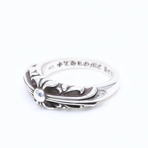 New and unused CHROME HEARTS BABY CLSC FLRL CRS RING Baby Classic Floral Cross Ring Weight 4.68g Size 5.5 Used 4a008572
