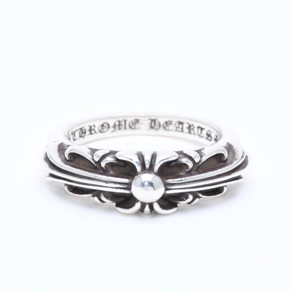 新品未使用 CHROME HEARTS クロムハーツ BABY CLSC FLRL CRS RING ベイビークラシック フローラルクロスリング 重量4.68g サイズ5.5号 中古 4a008572