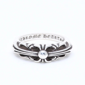 New and unused CHROME HEARTS BABY CLSC FLRL CRS RING Baby Classic Floral Cross Ring Weight 4.68g Size 5.5 Used 4a008572