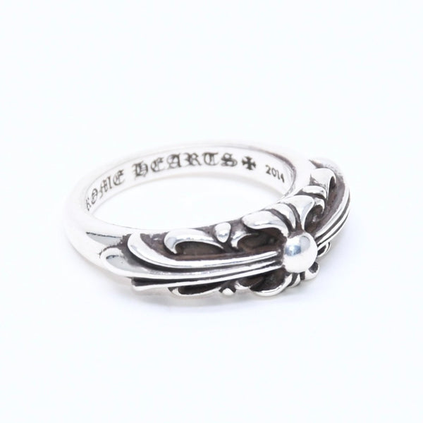 New and unused CHROME HEARTS BABY CLSC FLRL CRS RING Baby Classic Floral Cross Ring Weight 4.68g Size 5.5 Used 4a008572