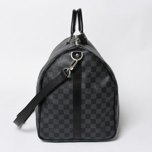 極美品 LOUIS VUITTON ルイヴィトン キーポルバンドリエール55 ボストンバッグ N41413 ダミエグラフィット ブラック 中古 4a008198