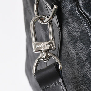 極美品 LOUIS VUITTON ルイヴィトン キーポルバンドリエール55 ボストンバッグ N41413 ダミエグラフィット ブラック 中古 4a008198