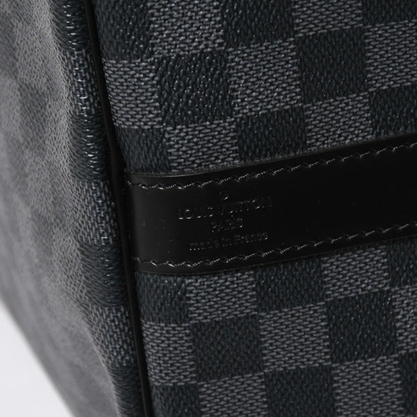 極美品 LOUIS VUITTON ルイヴィトン キーポルバンドリエール55 ボストンバッグ N41413 ダミエグラフィット ブラック 中古 4a008198