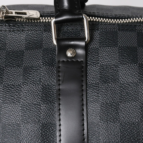 極美品 LOUIS VUITTON ルイヴィトン キーポルバンドリエール55 ボストンバッグ N41413 ダミエグラフィット ブラック 中古 4a008198