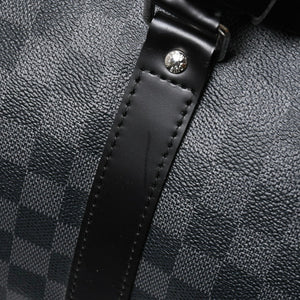極美品 LOUIS VUITTON ルイヴィトン キーポルバンドリエール55 ボストンバッグ N41413 ダミエグラフィット ブラック 中古 4a008198