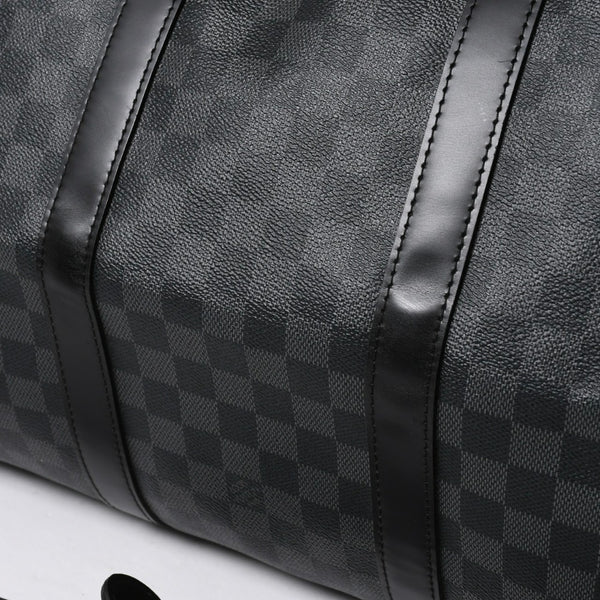 極美品 LOUIS VUITTON ルイヴィトン キーポルバンドリエール55 ボストンバッグ N41413 ダミエグラフィット ブラック 中古 4a008198