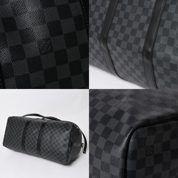極美品 LOUIS VUITTON ルイヴィトン キーポルバンドリエール55 ボストンバッグ N41413 ダミエグラフィット ブラック 中古 4a008198
