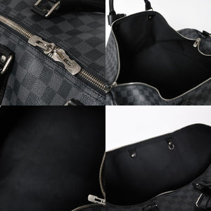 極美品 LOUIS VUITTON ルイヴィトン キーポルバンドリエール55 ボストンバッグ N41413 ダミエグラフィット ブラック 中古 4a008198