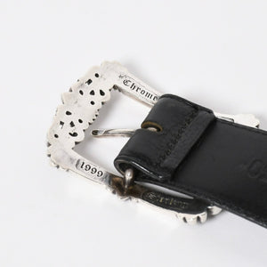 CHROME HEARTS BLT FILIGREE OTJ Filigree OTJ Belt Size 30 Leather Silver 925 Good Condition Used 4a008574