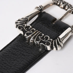 CHROME HEARTS BLT FILIGREE OTJ Filigree OTJ Belt Size 30 Leather Silver 925 Good Condition Used 4a008574
