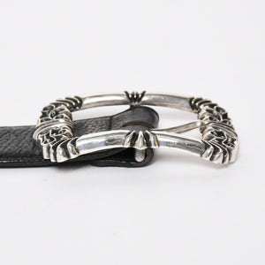 CHROME HEARTS BLT FILIGREE OTJ Filigree OTJ Belt Size 30 Leather Silver 925 Good Condition Used 4a008574