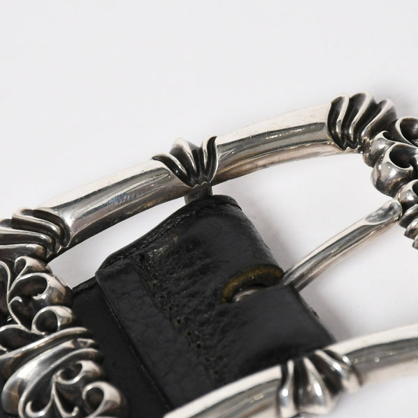 CHROME HEARTS BLT FILIGREE OTJ Filigree OTJ Belt Size 30 Leather Silver 925 Good Condition Used 4a008574