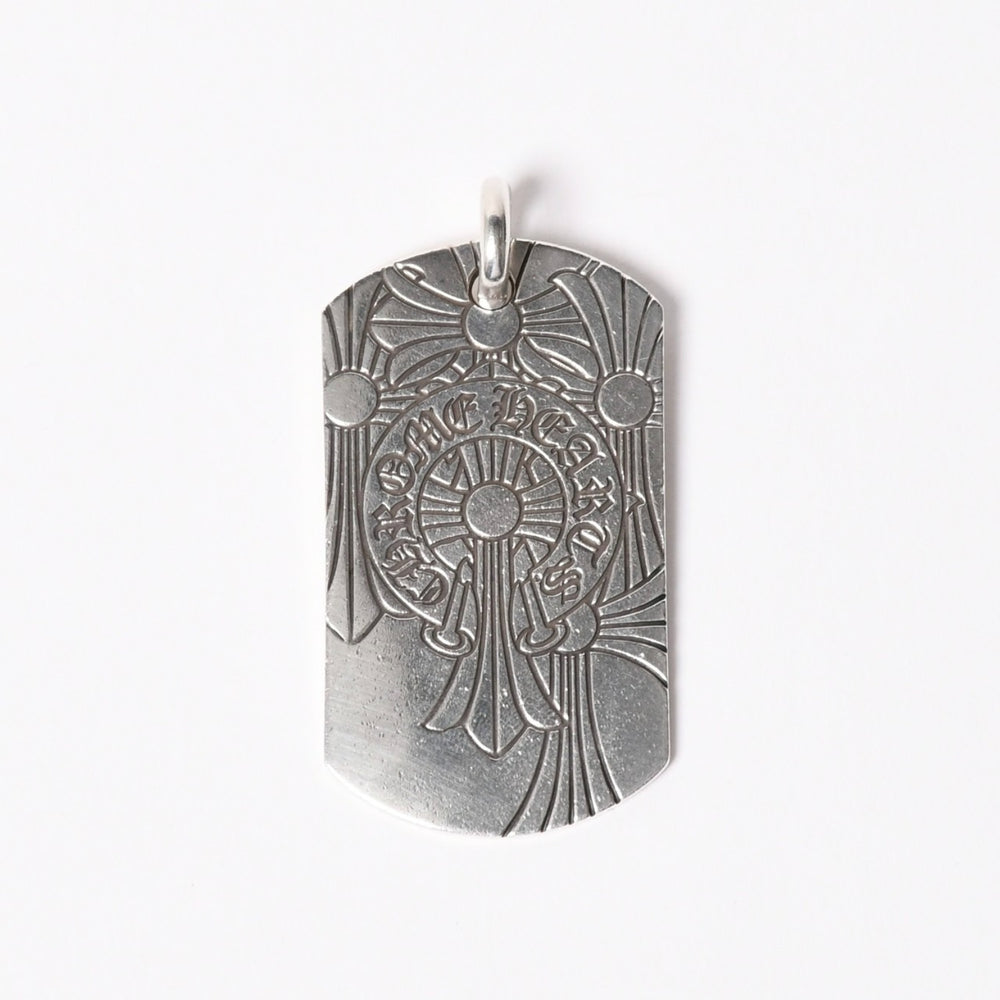 極美品 CHROME HEARTS クロムハーツ D/TAG LRG GOD BLESS ラージドッグタグ ゴッドブレス 重量約22.96g 中古 4a008150