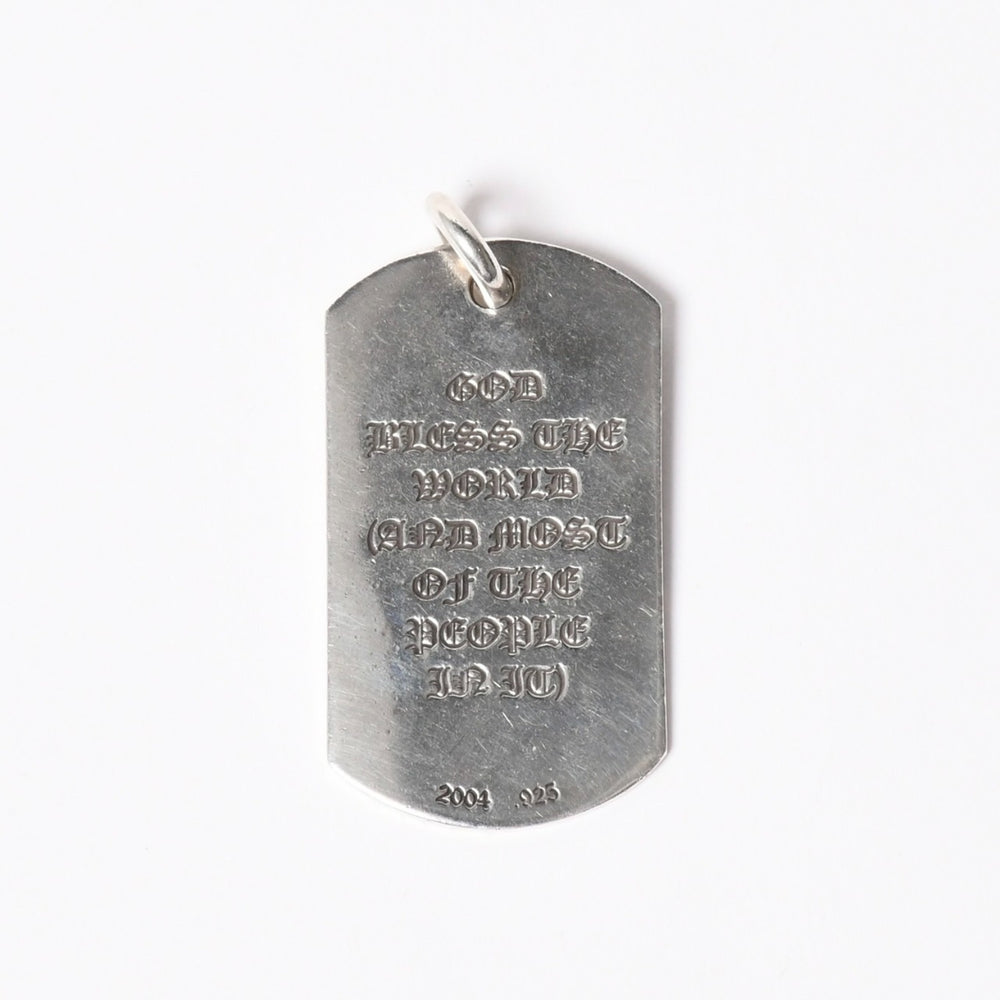 極美品 CHROME HEARTS クロムハーツ D/TAG LRG GOD BLESS ラージドッグタグ ゴッドブレス 重量約22.96g 中古 4a008150