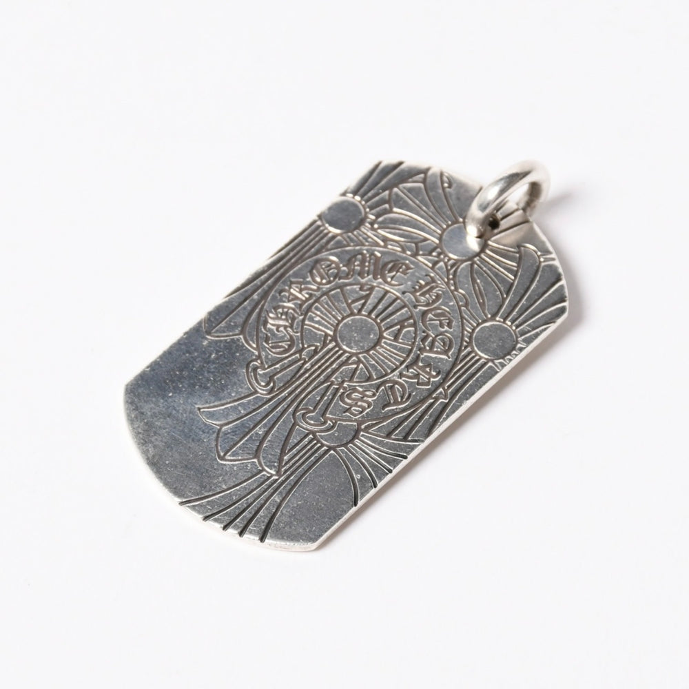 極美品 CHROME HEARTS クロムハーツ D/TAG LRG GOD BLESS ラージドッグタグ ゴッドブレス 重量約22.96g 中古 4a008150