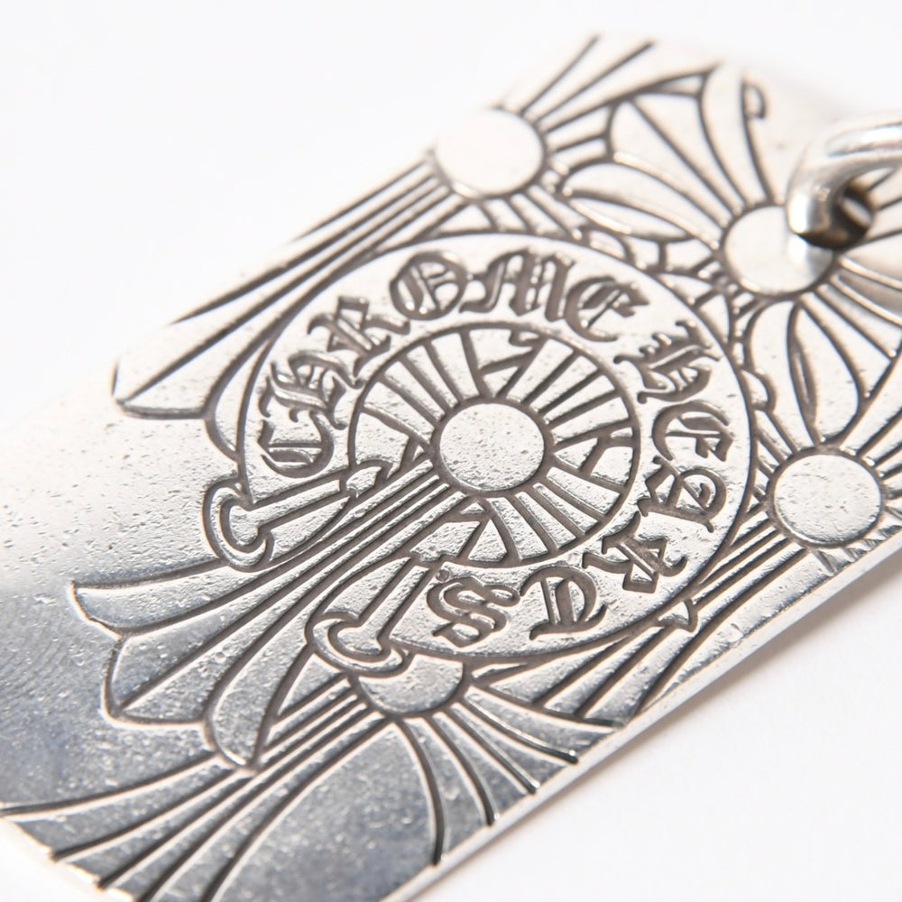 極美品 CHROME HEARTS クロムハーツ D/TAG LRG GOD BLESS ラージドッグタグ ゴッドブレス 重量約22.96g 中古 4a008150