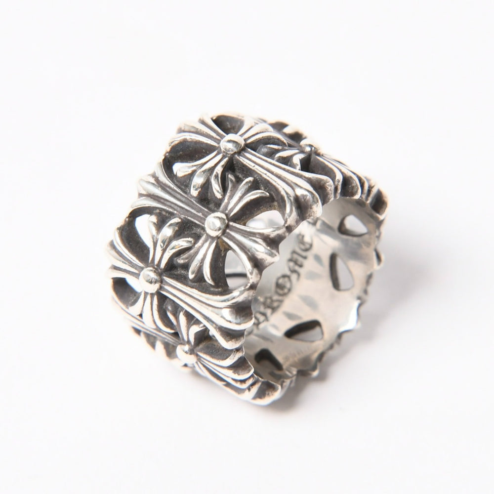 極美品 CHROME HEARTS クロムハーツ セメタリークロスリング 重量約19.70g 16.5号 SV925 シルバー925 アクセサリー 指輪 中古 4a008201