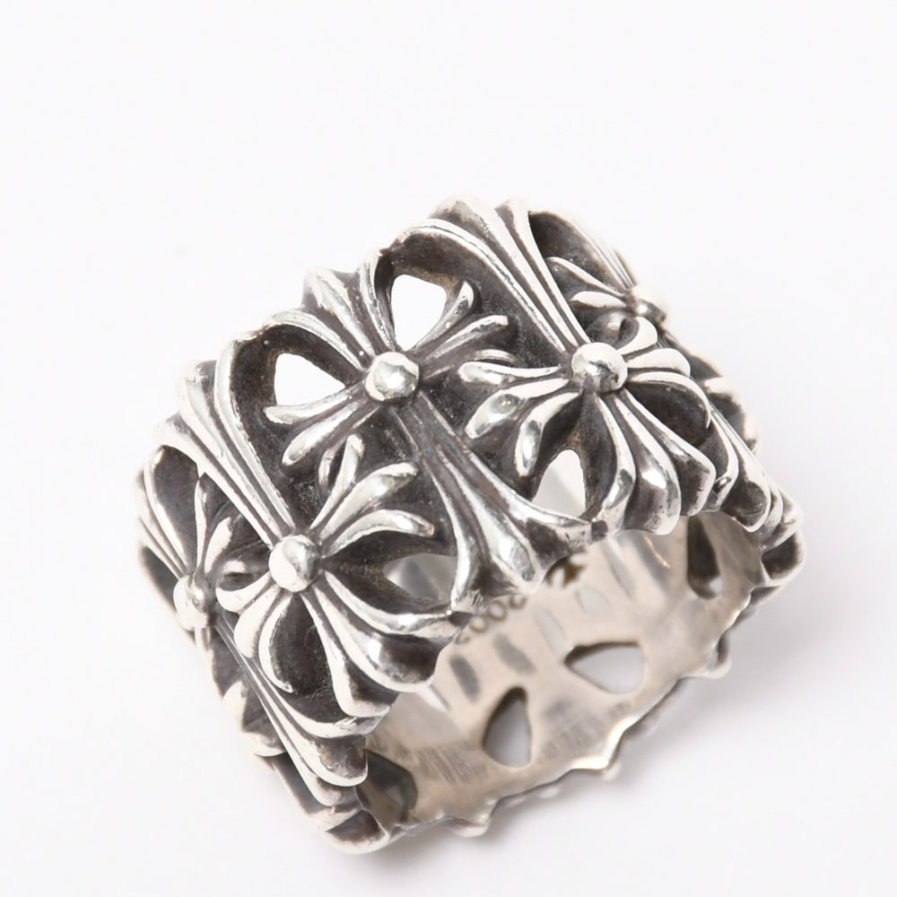 極美品 CHROME HEARTS クロムハーツ セメタリークロスリング 重量約19.70g 16.5号 SV925 シルバー925 アクセサリー 指輪 中古 4a008201