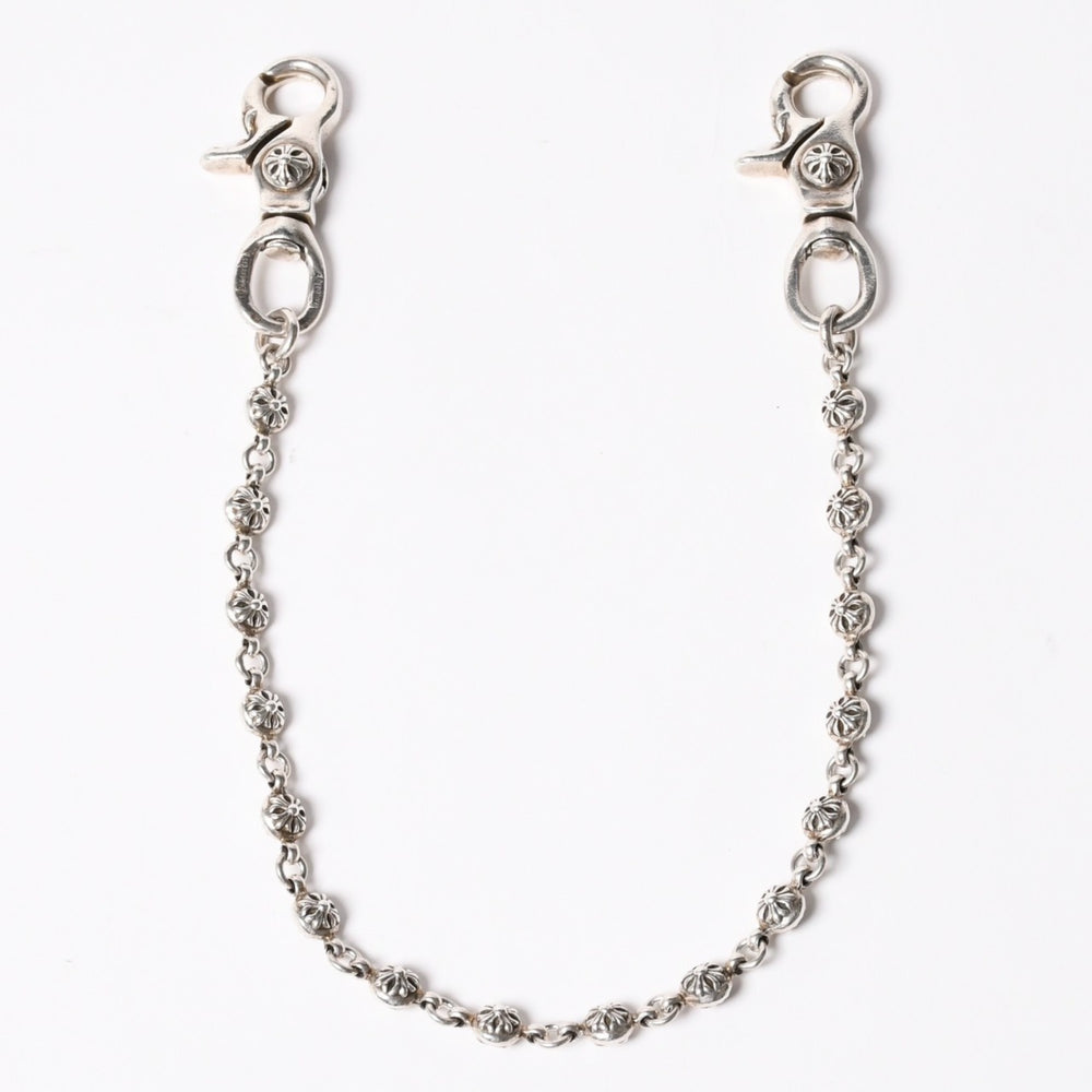 極美品 CHROME HEARTS クロムハーツ 2クリップショート #1 マルチボールウォレットチェーン 重量約148.3ｇ 全長約46cm 16リンク 中古 4a008143