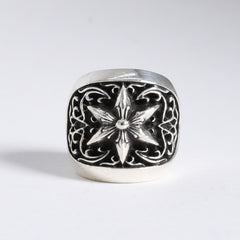極美品 CHROME HEARTS クロムハーツ CLASSIC OVAL STAR クラシック オーバルスターリング 重量約33.95g サイズ11.5号 中古 4a008230