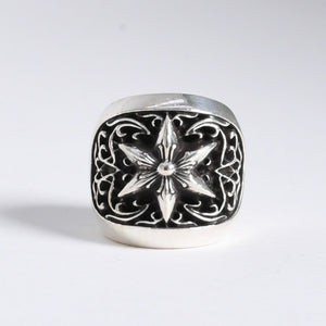 極美品 CHROME HEARTS クロムハーツ CLASSIC OVAL STAR クラシック オーバルスターリング 重量約33.95g サイズ11.5号 中古 4a008230
