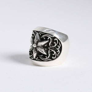 極美品 CHROME HEARTS クロムハーツ CLASSIC OVAL STAR クラシック オーバルスターリング 重量約33.95g サイズ11.5号 中古 4a008230