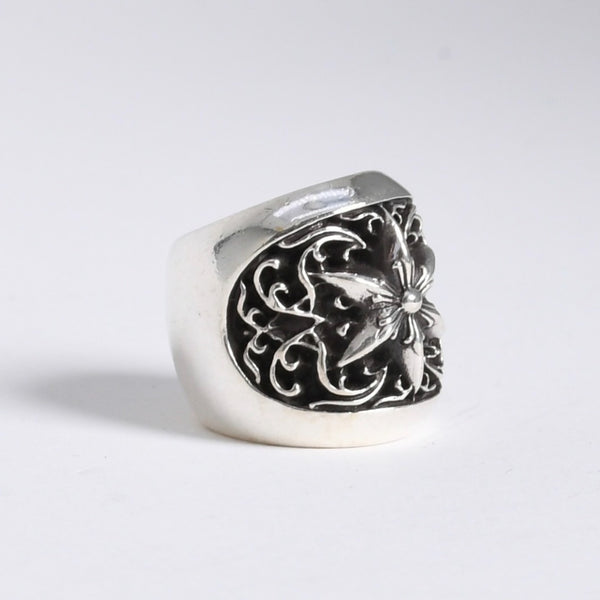 極美品 CHROME HEARTS クロムハーツ CLASSIC OVAL STAR クラシック オーバルスターリング 重量約33.95g サイズ11.5号 中古 4a008230