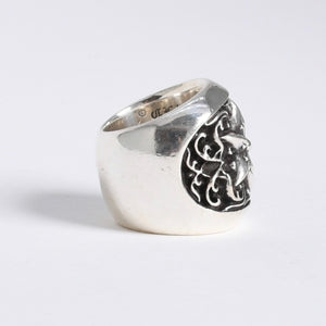 極美品 CHROME HEARTS クロムハーツ CLASSIC OVAL STAR クラシック オーバルスターリング 重量約33.95g サイズ11.5号 中古 4a008230