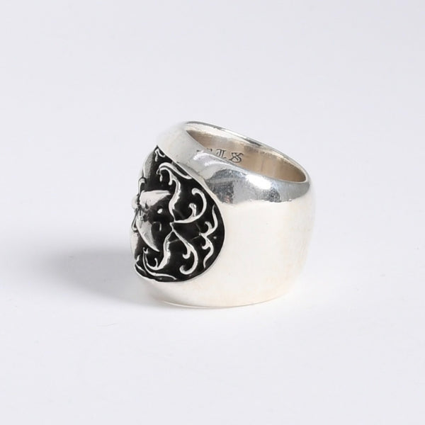 極美品 CHROME HEARTS クロムハーツ CLASSIC OVAL STAR クラシック オーバルスターリング 重量約33.95g サイズ11.5号 中古 4a008230