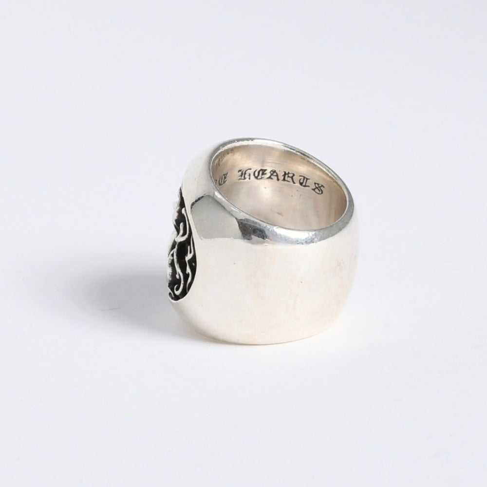極美品 CHROME HEARTS クロムハーツ CLASSIC OVAL STAR クラシック オーバルスターリング 重量約33.95g サイズ11.5号 中古 4a008230