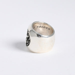 極美品 CHROME HEARTS クロムハーツ CLASSIC OVAL STAR クラシック オーバルスターリング 重量約33.95g サイズ11.5号 中古 4a008230