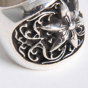 極美品 CHROME HEARTS クロムハーツ CLASSIC OVAL STAR クラシック オーバルスターリング 重量約33.95g サイズ11.5号 中古 4a008230