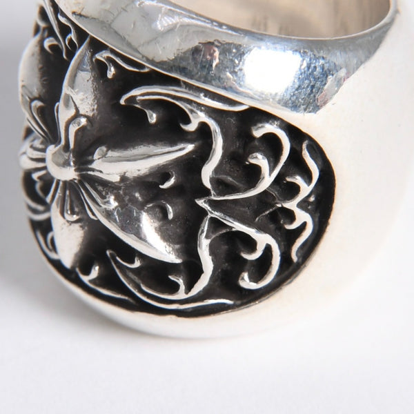 極美品 CHROME HEARTS クロムハーツ CLASSIC OVAL STAR クラシック オーバルスターリング 重量約33.95g サイズ11.5号 中古 4a008230