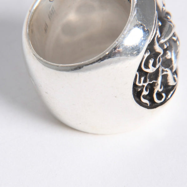 極美品 CHROME HEARTS クロムハーツ CLASSIC OVAL STAR クラシック オーバルスターリング 重量約33.95g サイズ11.5号 中古 4a008230