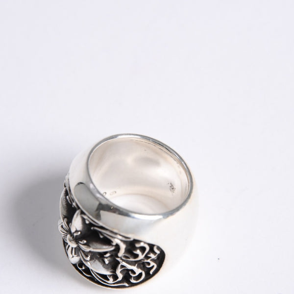 極美品 CHROME HEARTS クロムハーツ CLASSIC OVAL STAR クラシック オーバルスターリング 重量約33.95g サイズ11.5号 中古 4a008230