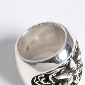 極美品 CHROME HEARTS クロムハーツ CLASSIC OVAL STAR クラシック オーバルスターリング 重量約33.95g サイズ11.5号 中古 4a008230