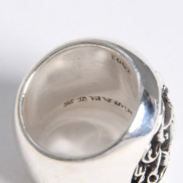 極美品 CHROME HEARTS クロムハーツ CLASSIC OVAL STAR クラシック オーバルスターリング 重量約33.95g サイズ11.5号 中古 4a008230