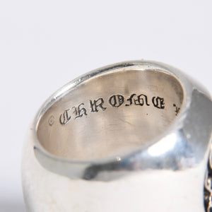 極美品 CHROME HEARTS クロムハーツ CLASSIC OVAL STAR クラシック オーバルスターリング 重量約33.95g サイズ11.5号 中古 4a008230
