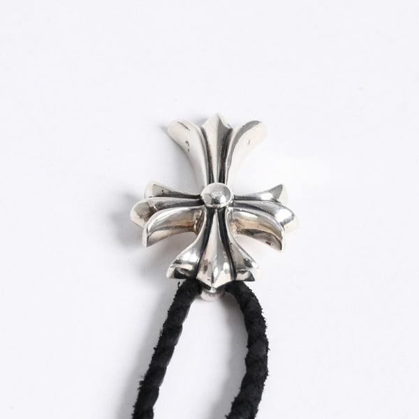 極美品 CHROME HEARTS クロムハーツ CH CRS SML CL W/LACESTPPRV1 スモールCHクロス ボロチップブレイド ネックレス 重量38.60g 中古 4a007929