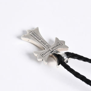 極美品 CHROME HEARTS クロムハーツ CH CRS SML CL W/LACESTPPRV1 スモールCHクロス ボロチップブレイド ネックレス 重量38.60g 中古 4a007929