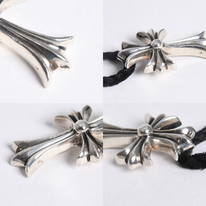 極美品 CHROME HEARTS クロムハーツ CH CRS SML CL W/LACESTPPRV1 スモールCHクロス ボロチップブレイド ネックレス 重量38.60g 中古 4a007929