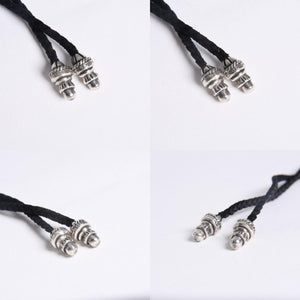 極美品 CHROME HEARTS クロムハーツ CH CRS SML CL W/LACESTPPRV1 スモールCHクロス ボロチップブレイド ネックレス 重量38.60g 中古 4a007929